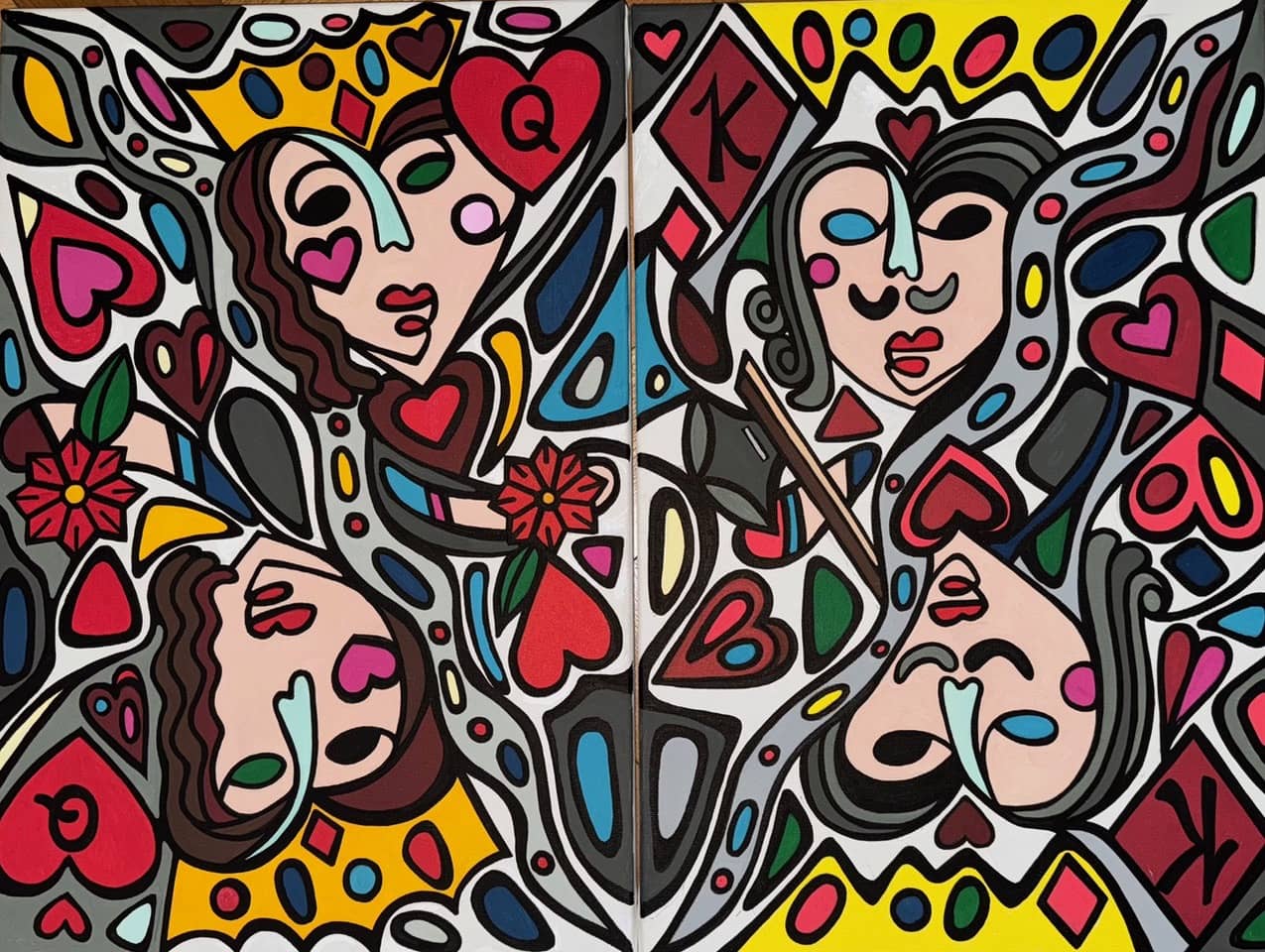 Hearts_Trainor_Art_19_Queen_of_Hearts&King_of_Diamonds_2x40_60_.jpeg